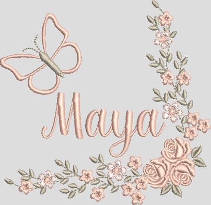 Cor Floral com borboleta